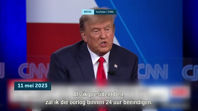 Trump wil oorlog Oekraine stoppen